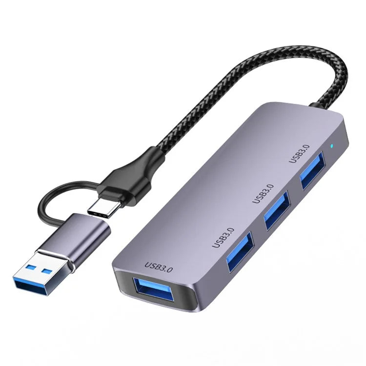 T203 USB+Type-C 3.0 Converter Hub 5Gbps USB 3.0 Data Transfer Adapter for Laptop Tablet