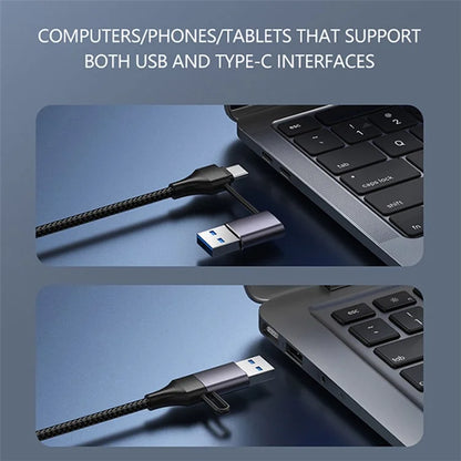 T203 USB+Type-C 3.0 Converter Hub 5Gbps USB 3.0 Data Transfer Adapter for Laptop Tablet