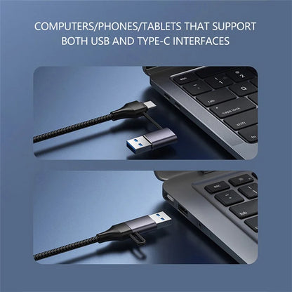 T235 Multi-Port Hub USB+Type-C 3.0 Adapter to 3xUSB 3.0+2xCard Reader Slots