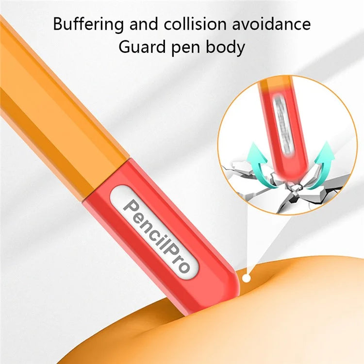 For Apple Pencil Pro Silicone Sleeve Color Splicing Stylus Pen Protective Skin Cover