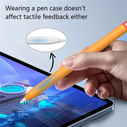 For Apple Pencil Pro Silicone Sleeve Color Splicing Stylus Pen Protective Skin Cover