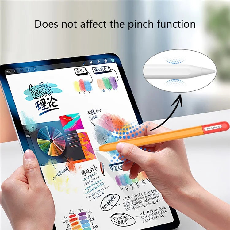For Apple Pencil Pro Silicone Sleeve Color Splicing Stylus Pen Protective Skin Cover
