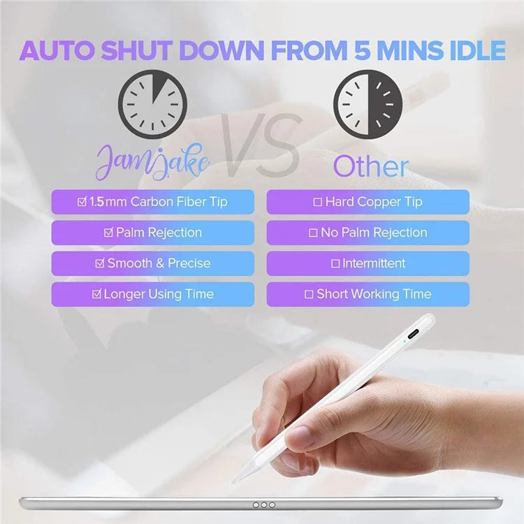 T9 For iPad (2018 and Later) Active Capacitive Pen Touch Screen Palm Rejection Stylus Pen