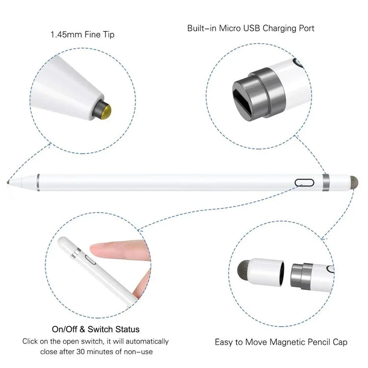 Lightweight Active Capacitive Stylus Pen for Cell Phone, Tablet Writing Drawing Pencil