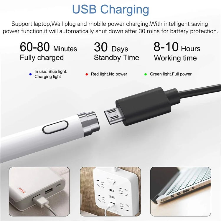 Lightweight Active Capacitive Stylus Pen for Cell Phone, Tablet Writing Drawing Pencil