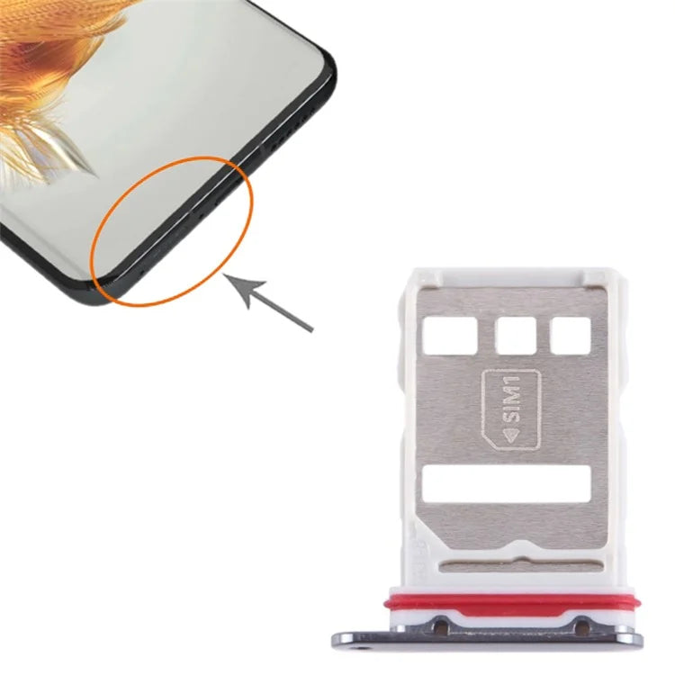 For Huawei Mate 50 Pro 4G SIM Card Tray Holder Replacement Part (without Logo)