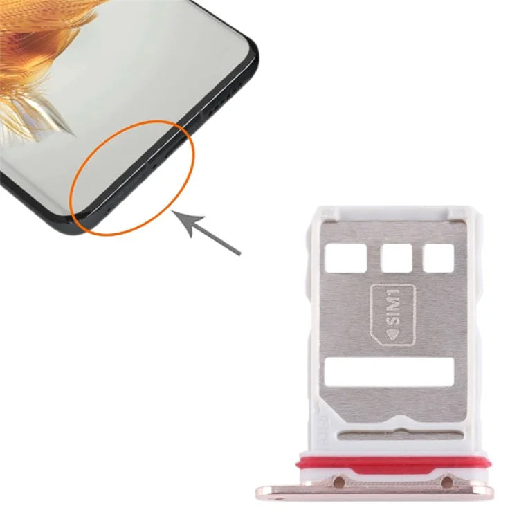 For Huawei Mate 50 Pro 4G SIM Card Tray Holder Replacement Part (without Logo)