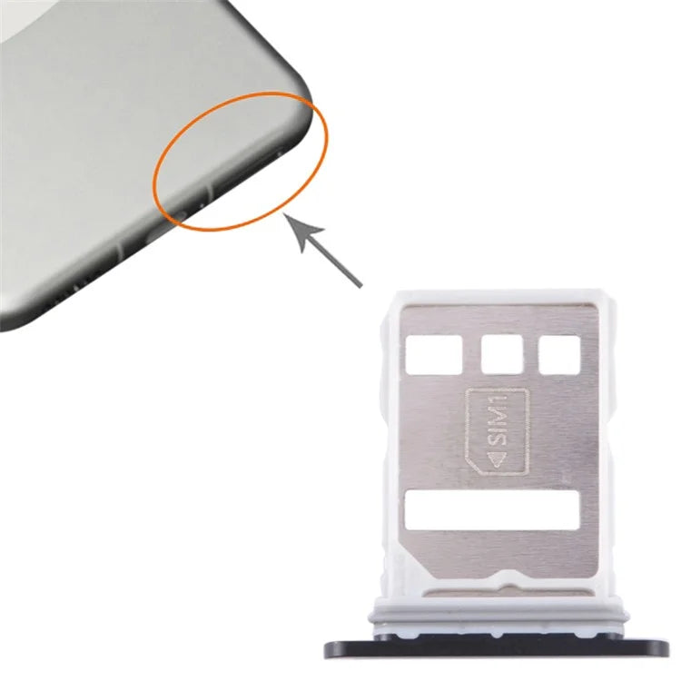 For Huawei Mate 60 Pro SIM Card Tray Holder Replacement Part (without Logo)