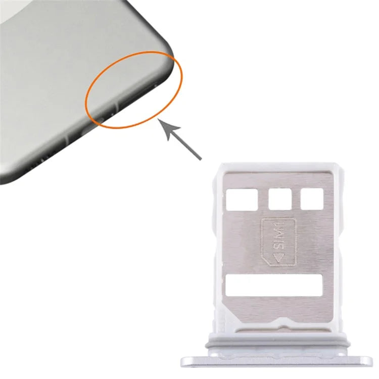 For Huawei Mate 60 Pro SIM Card Tray Holder Replacement Part (without Logo)