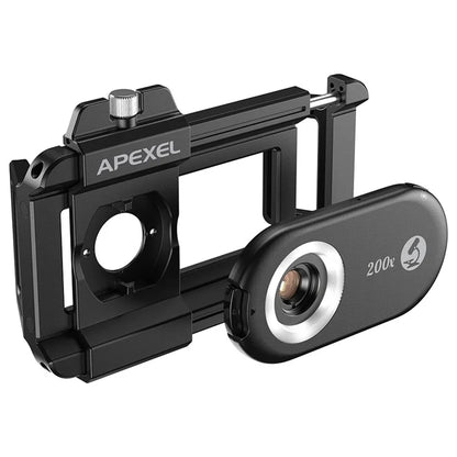 APEXEL APL-MS200 Mobile Phone Holder Clip 200x Magnification Microscope with CPL Filter