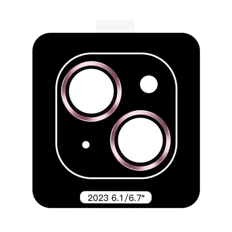 TOTU PG-1 For iPhone 15 / 15 Plus Lens Protector Metal Frame Tempered Glass Camera Lens Film