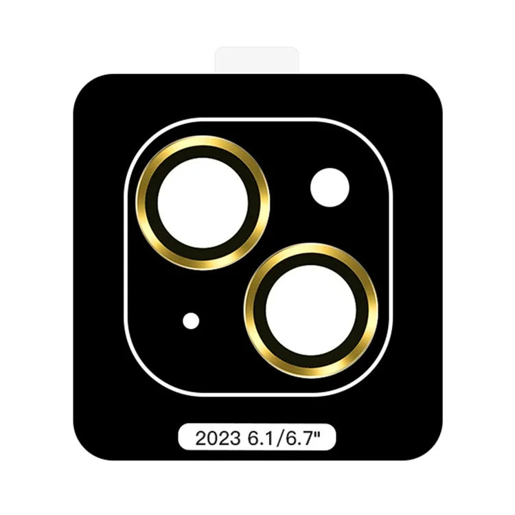 TOTU PG-1 For iPhone 15 / 15 Plus Lens Protector Metal Frame Tempered Glass Camera Lens Film