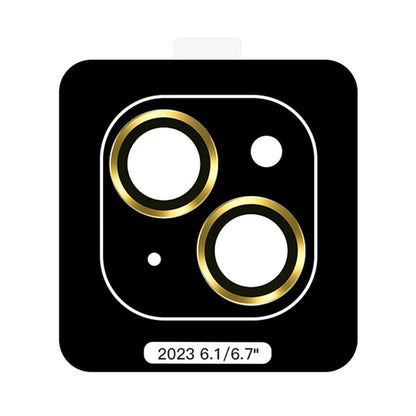 TOTU PG-1 For iPhone 15 / 15 Plus Lens Protector Metal Frame Tempered Glass Camera Lens Film