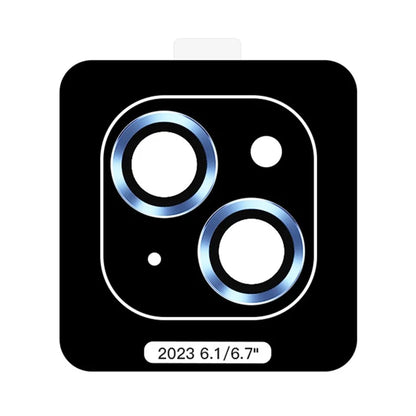 TOTU PG-1 For iPhone 15 / 15 Plus Lens Protector Metal Frame Tempered Glass Camera Lens Film
