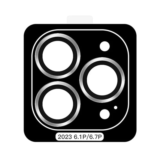 TOTU For iPhone 15 Pro / 15 Pro Max Lens Film Metal Frame Tempered Glass Anti-scratch Lens Protector