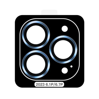 TOTU For iPhone 15 Pro / 15 Pro Max Lens Film Metal Frame Tempered Glass Anti-scratch Lens Protector