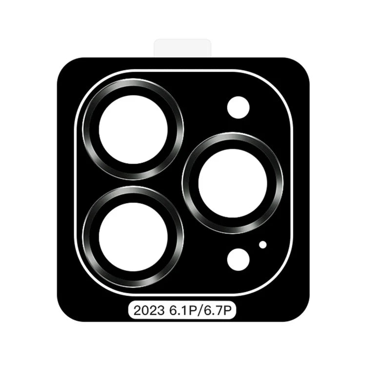TOTU For iPhone 15 Pro / 15 Pro Max Lens Film Metal Frame Tempered Glass Anti-scratch Lens Protector