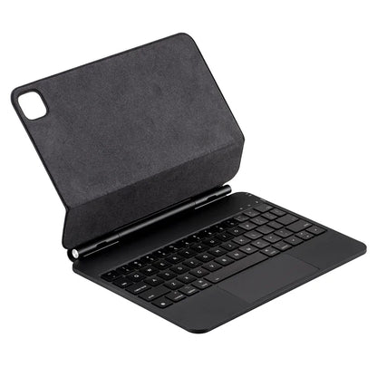 X7 For iPad Pro 11 (2024) M4 Magnetic Suspension Bluetooth Keyboard Leather Case with Backlight