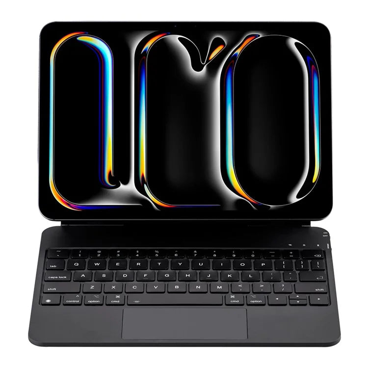 X7 For iPad Pro 11 (2024) M4 Magnetic Suspension Bluetooth Keyboard Leather Case with Backlight