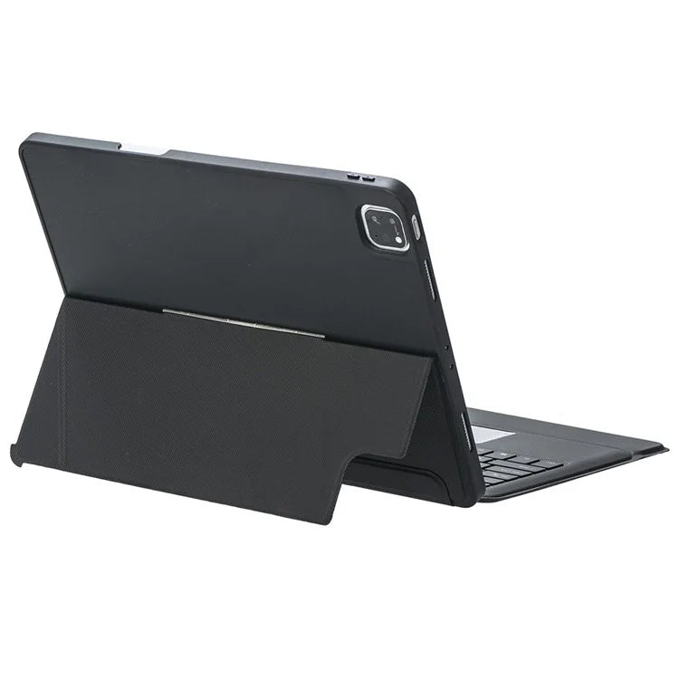 T12B-AS For iPad Air 13 (2024) / iPad Pro 12.9-inch (2018) / (2020) / (2021) / (2022) Rotation Shaft Stand Leather Cover + Backlit Bluetooth Keyboard