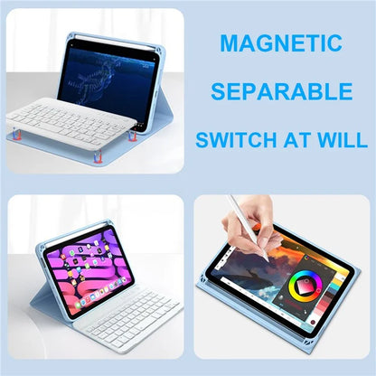 For iPad mini (2021) Detachable Magnetic Bluetooth Keyboard Tablet Stand Case with Pencil Holder and Backlit