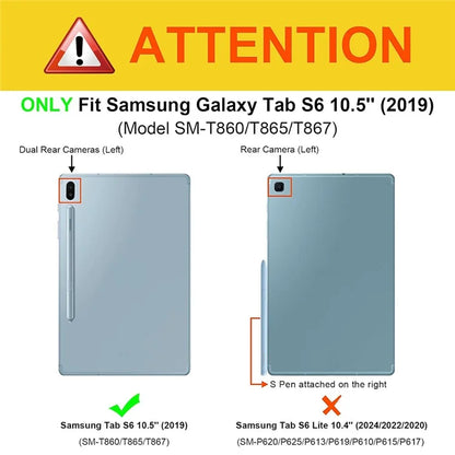 For Samsung Galaxy Tab S6 (SM-T860 / T865 / T867) Detachable Bluetooth Keyboard Leather Cover with S Pen Holder