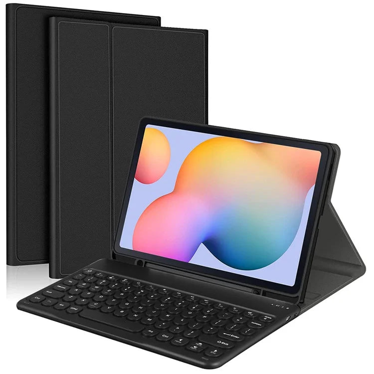 For Samsung Galaxy Tab A 10.1 (2019) Detachable Bluetooth Keyboard Leather Cover with S Pen Holder