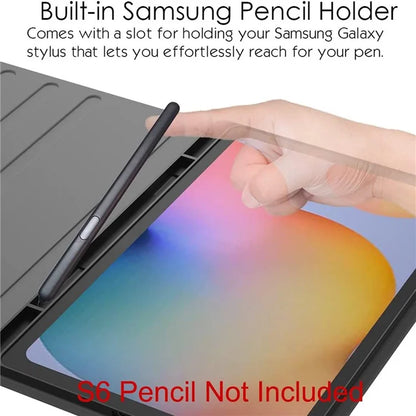 For Samsung Galaxy Tab A 10.1 (2019) Detachable Bluetooth Keyboard Leather Cover with S Pen Holder