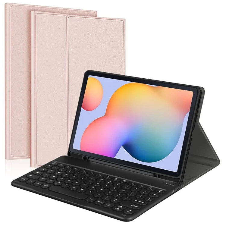 For Samsung Galaxy Tab A 10.1 (2019) Detachable Bluetooth Keyboard Leather Cover with S Pen Holder