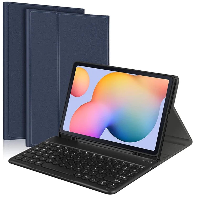 For Samsung Galaxy Tab A 10.1 (2019) Detachable Bluetooth Keyboard Leather Cover with S Pen Holder