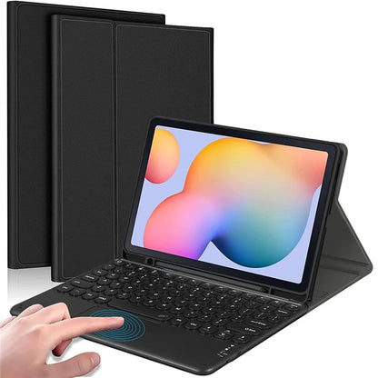 For Samsung Galaxy Tab A 10.1 (2019) Detachable Bluetooth Touchpad Keyboard Cover with S Pen Holder