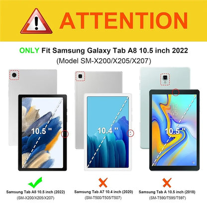 For Samsung Galaxy Tab A8 10.5 (2022) Detachable Bluetooth Touchpad Keyboard Cover with S Pen Holder
