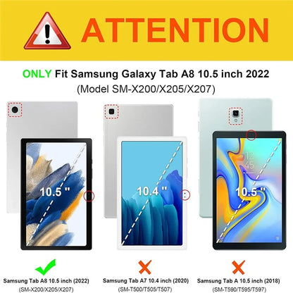 For Samsung Galaxy Tab A8 10.5 (2022) Detachable Bluetooth Touchpad Keyboard Cover with S Pen Holder