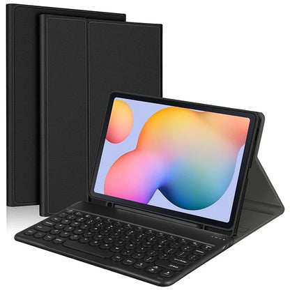 For Samsung Galaxy Tab A7 10.4 (2020) Detachable Bluetooth Keyboard Leather Cover with S Pen Holder
