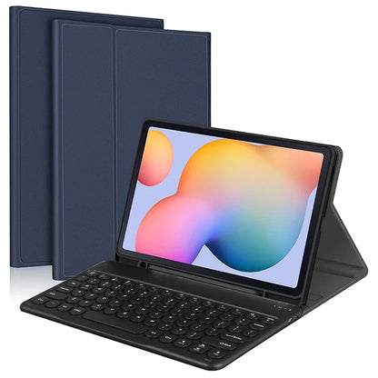 For Samsung Galaxy Tab A7 10.4 (2020) Detachable Bluetooth Keyboard Leather Cover with S Pen Holder