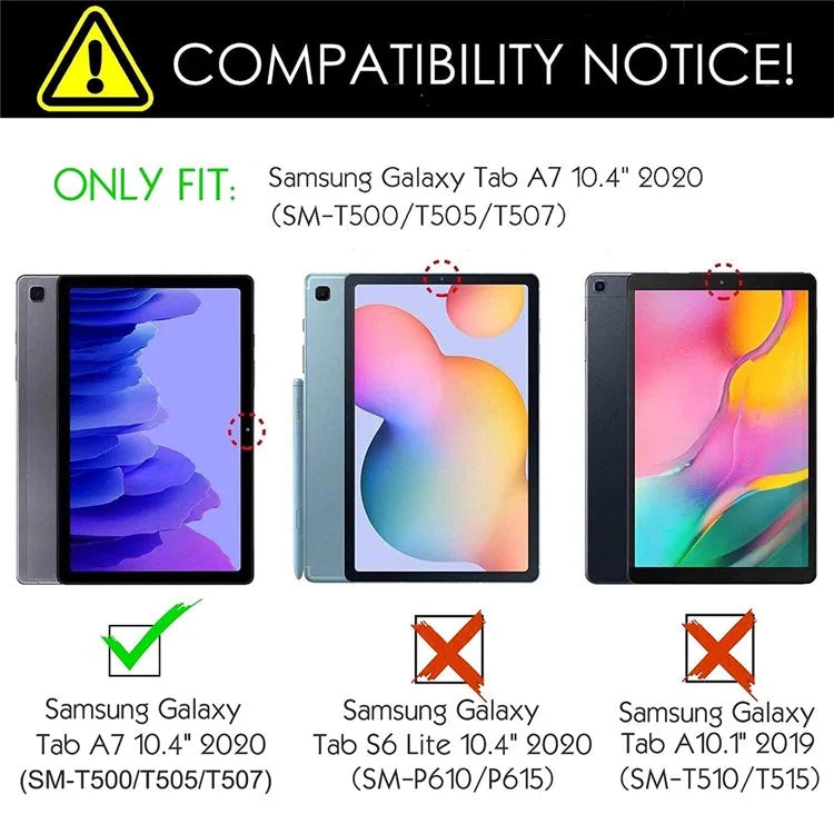 For Samsung Galaxy Tab A7 10.4 (2020) Detachable Bluetooth Touchpad Keyboard Cover with S Pen Holder