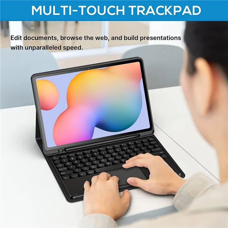 For Samsung Galaxy Tab A7 10.4 (2020) Detachable Bluetooth Touchpad Keyboard Cover with S Pen Holder