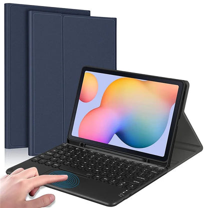 For Samsung Galaxy Tab S8+ / S7 FE / S7+ Detachable Bluetooth Touchpad Keyboard Cover with S Pen Holder