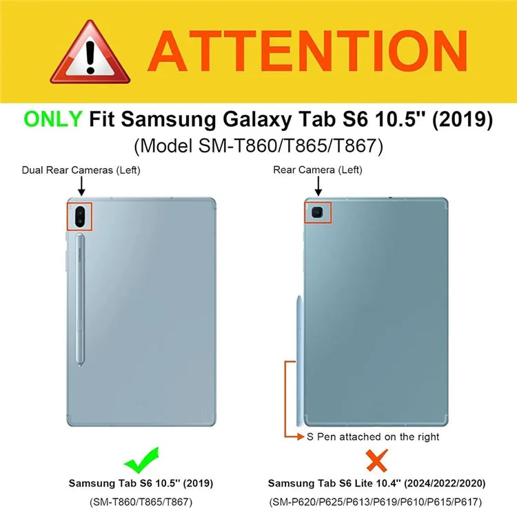 For Samsung Galaxy Tab S6 (SM-T860 / T865 / T867) Detachable Bluetooth Touchpad Keyboard Cover with S Pen Holder