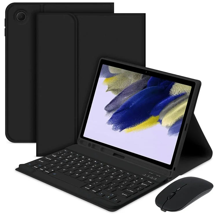 SK-X215 For Samsung Galaxy Tab A9+ Split Bluetooth Keyboard Leather Case + Dual Mode Mouse Set