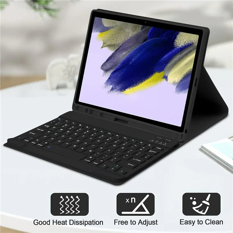 SK-X215 For Samsung Galaxy Tab A9+ Split Bluetooth Keyboard Leather Case + Dual Mode Mouse Set