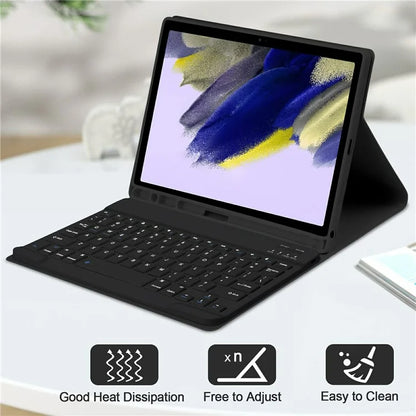 SK-X215 For Samsung Galaxy Tab A9+ Split Bluetooth Keyboard Leather Case + Dual Mode Mouse Set