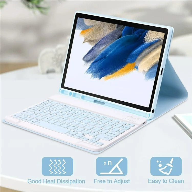 SK-X215 For Samsung Galaxy Tab A9+ Split Bluetooth Keyboard Leather Case + Dual Mode Mouse Set