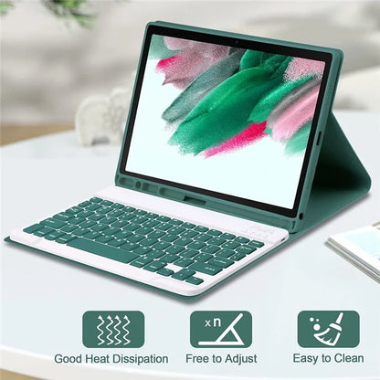 SK-X215 For Samsung Galaxy Tab A9+ Split Bluetooth Keyboard Leather Case + Dual Mode Mouse Set