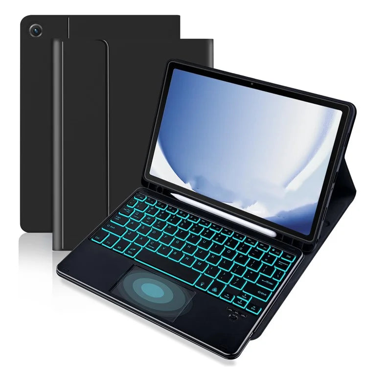 SK-205D For Samsung Galaxy Tab A8 10.5 (2022) Magnetic Detachable Bluetooth Keyboard Leather Case with RGB Backlit