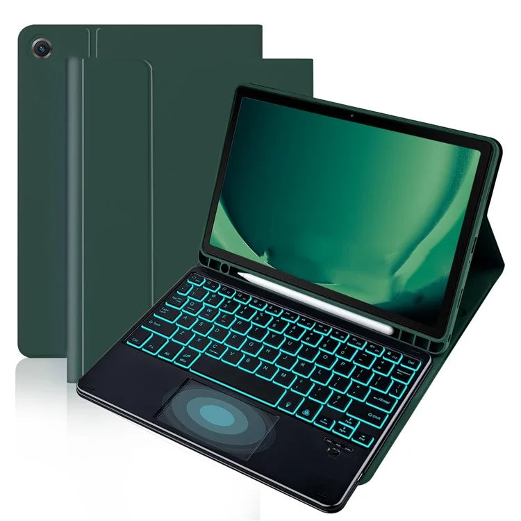 SK-205D For Samsung Galaxy Tab A8 10.5 (2022) Magnetic Detachable Bluetooth Keyboard Leather Case with RGB Backlit