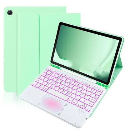 SK-205D For Samsung Galaxy Tab A8 10.5 (2022) Magnetic Detachable Bluetooth Keyboard Leather Case with RGB Backlit