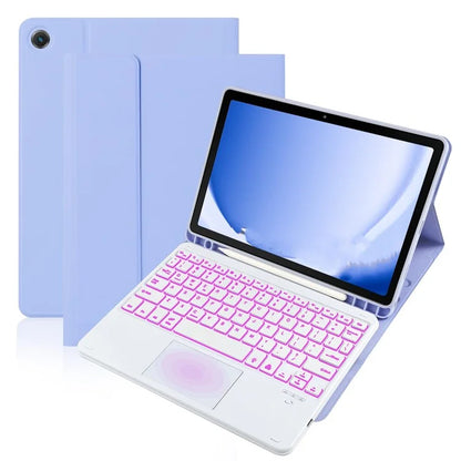 SK-205D For Samsung Galaxy Tab A8 10.5 (2022) Magnetic Detachable Bluetooth Keyboard Leather Case with RGB Backlit