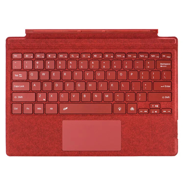 1089D For Microsoft Surface Pro 7+ / 7 / 6 / 5 / 4 / 3 Colorful Backlit Tablet Bluetooth Keyboard with Touchpad