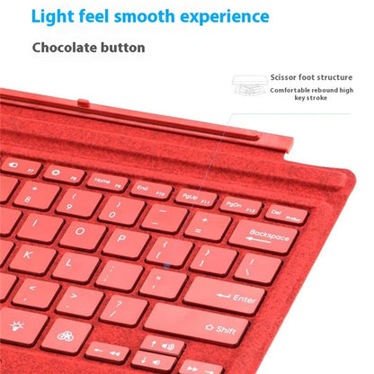 1089D For Microsoft Surface Pro 7+ / 7 / 6 / 5 / 4 / 3 Colorful Backlit Tablet Bluetooth Keyboard with Touchpad